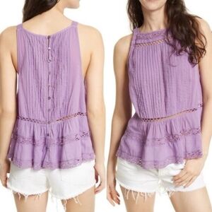 Free People Lace Trim Tank